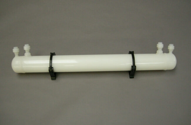 Tube plate heat exchanger in solar cell manufacturing application