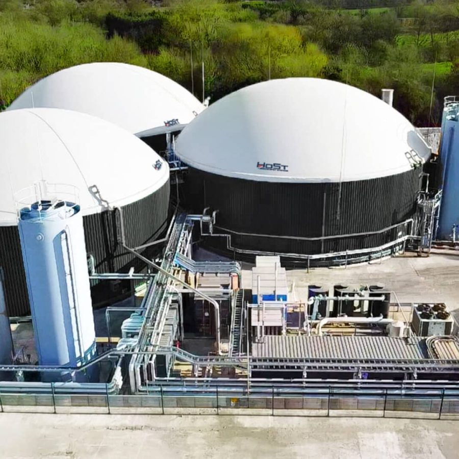 PE-RT or PVDF heat exchanger used for heating scrubbing solution in biogas desulfurization system