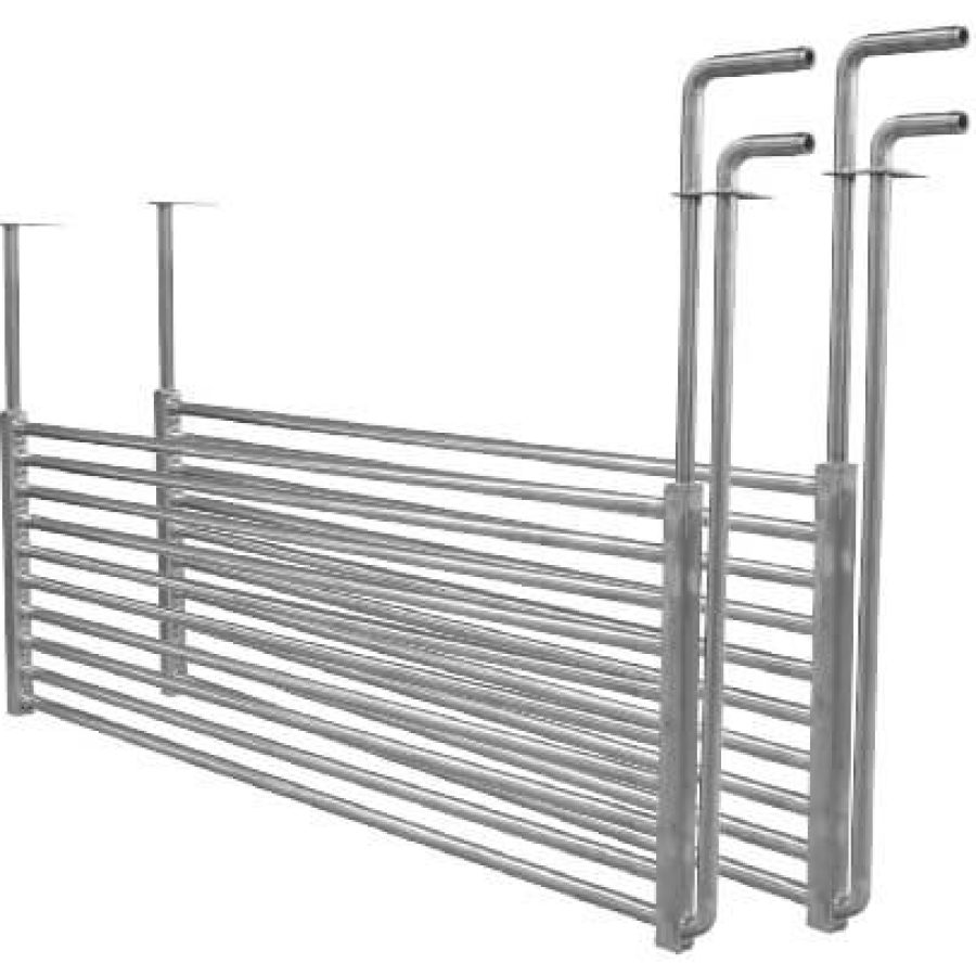 Compact stainless steel immersion heat exchanger for sealing baths in anodizing process